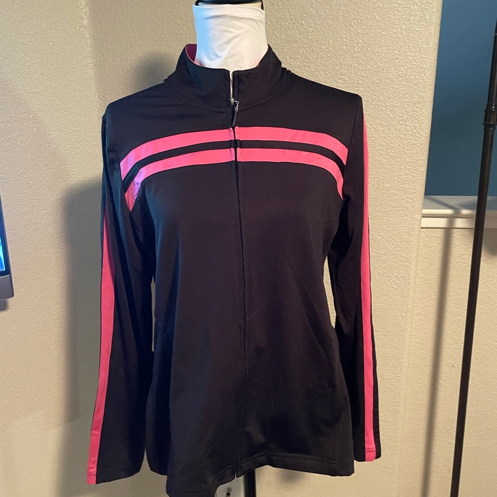 IZOD NWOT black and hot pink jogger jacket
